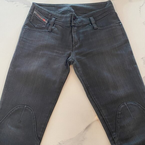 Diesel Industry Jeans - Black/Charcoal - Size 28 / Inseam 26", Knee-Detail - Picture 5 of 10
